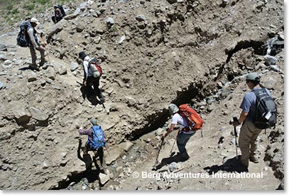 Climbing to Plaza de Mulas