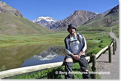 Chad Brennand at the beginning of the trail