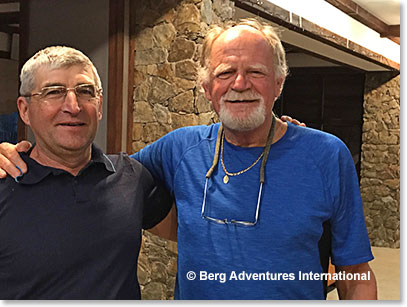 Woodie and Vladimir climbed Mount Elbrus together in 2004