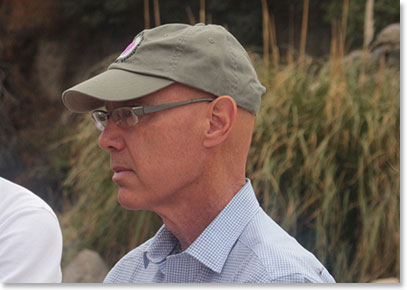 Rob Macdonald enjoying the lecture at the Ecuador Line