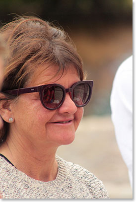 Sue Macdonald at the Ecuador Line