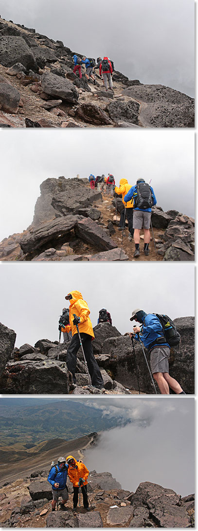 Approaching the summit of Guagua Pichincha
