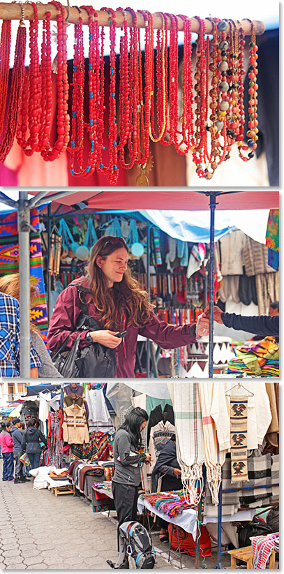 Shopping at street market