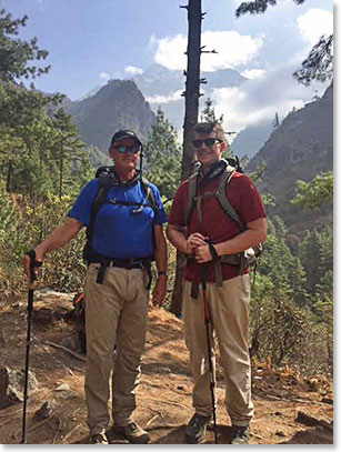 Jack and Scott along the trail to Namche