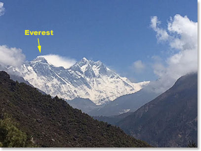 Great views  of Everest and Lhotse