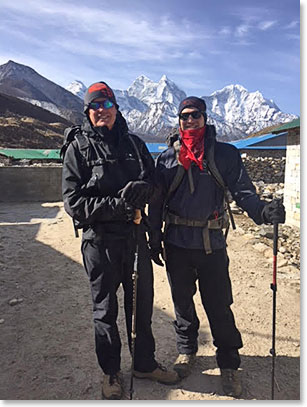 Leaving the village of Pheriche