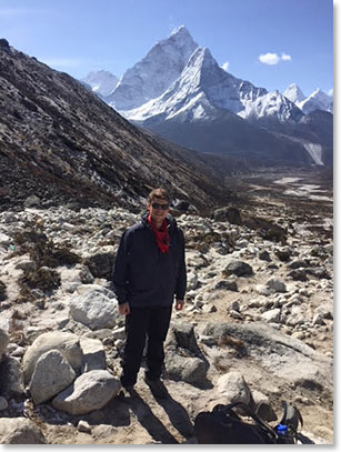 Scott enjoying one of the last views of Ama Dablam