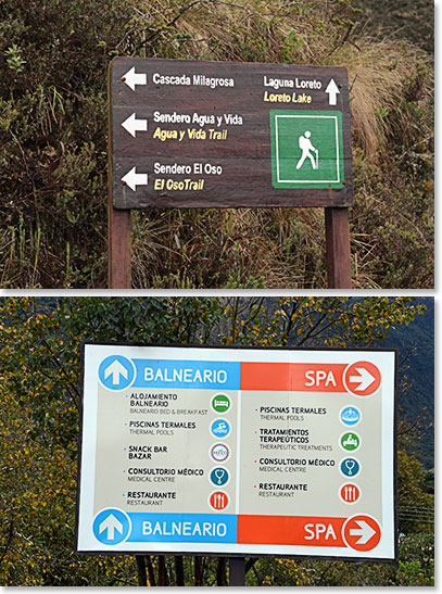 Signs back to the hotel