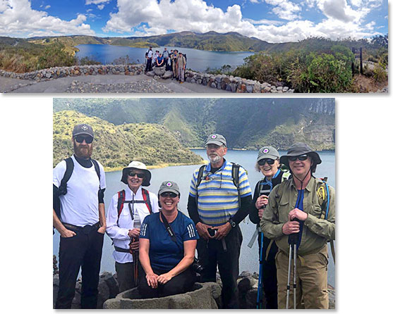 Team at Guinea Pig lake ready to start the day hike