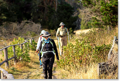 Susan leading the last part of the trek