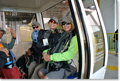 Finally, we are inside the gondola!
