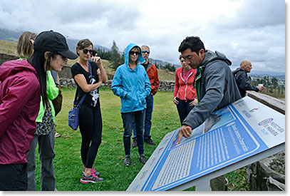 Joaquin explaining our location