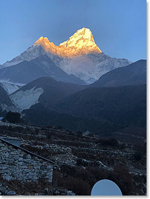 Ama Dablam from our dining room window