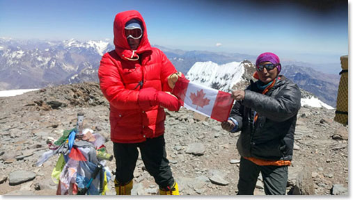 John and Maria on the summit; photo by Osvaldo