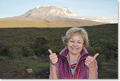 Tracey looking strong and happy