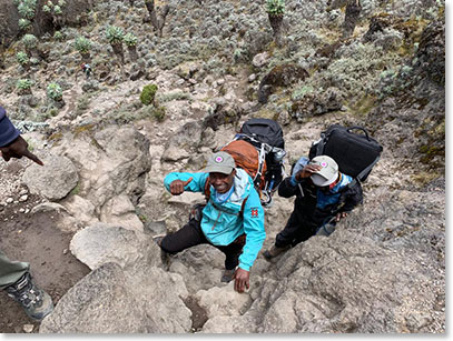 Going up the Barranco Wall