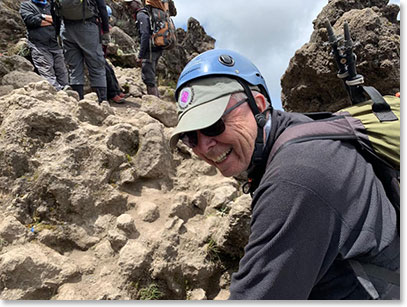 Jim Brown is climbing the Wall for the second time