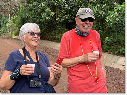 Jim and Sharon Brown together at the gate