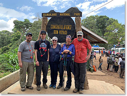 Three generations of Browns together at Kilimanjaro