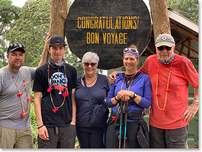 Three generations of Browns together at Kilimanjaro