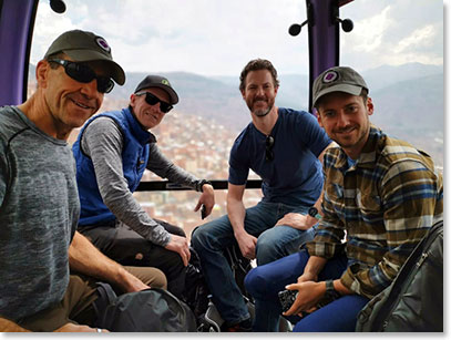 On the teleferico in La Paz
