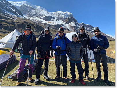 Team leaving to high camp