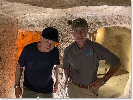 We visited one of the underground cities in Cappadocia – 90 meters below